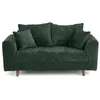 Image de Canape droit LISA DESIGN 2 places en velours vert 150 x 150 x 81 cm