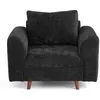 Image de Rune - fauteuil en velours texturé - Vert Olive