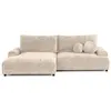 Image de Canape angle fixe LISA DESIGN 4 places en velours beige 240 x 240 x 81 cm