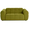 Image de Ray - canapé droit 2 places en tissu texturé - Vert