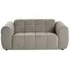 Image de Canape droit LISA DESIGN 2 places en tissu gris 176 x 176 x 85 cm