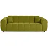 Image de Ray - canapé droit 3 places en tissu texturé - Vert