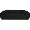 Image de Canape droit LISA DESIGN 3 places en velours noir 230 x 230 x 85 cm