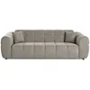 Image de Canape droit LISA DESIGN 3 places en tissu gris 230 x 230 x 85 cm
