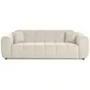 Image de Canape droit LISA DESIGN 3 places en tissu beige 230 x 230 x 85 cm