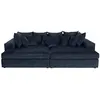 Image de Canape droit LISA DESIGN 4 places en velours bleu 272 x 272 x 75 cm