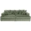 Image de Canape droit LISA DESIGN 4 places en velours vert 272 x 272 x 75 cm