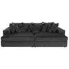 Image de Canape droit LISA DESIGN 4 places en velours gris 272 x 272 x 75 cm