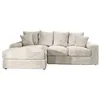 Image de Canape angle fixe LISA DESIGN 4 places en tissu beige 165 x 254 x 92 cm