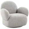 Image de Javier - fauteuil pivotant - en tissu bouclette - Gris clair
