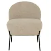 Image de Renato - fauteuil avec pieds en acier - en tissu bouclette - Beige