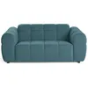 Image de Canape droit LISA DESIGN 2 places en tissu bleu 95 x 176 x 85 cm