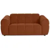 Image de Canape droit LISA DESIGN 2 places en tissu rouge 95 x 176 x 85 cm