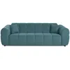 Image de Canape droit LISA DESIGN 3 places en tissu bleu 95 x 230 x 85 cm