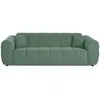 Image de Canape droit LISA DESIGN 3 places en tissu vert 95 x 230 x 85 cm