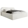 Image de Orane - lit coffre - 180x200 cm - en tissu bouclette - Blanc