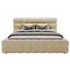 Image de Darling - lit coffre - 180x200 cm - sommier inclus - en tissu bouclette - Beige