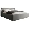 Image de Orane - lit coffre - 180x200 cm - en tissu bouclette - Gris