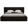 Image de Eros - lit coffre - 180x200 cm - sommier inclus - en velours - Noir