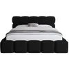 Image de Mariposa - lit coffre - 160x200 cm - sommier inclus - en velours - Noir