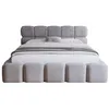Image de Mariposa - lit coffre - 160x200 cm - sommier inclus - en velours - Gris