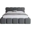 Image de Mariposa - lit coffre - 160x200 cm - sommier inclus - en velours - Gris Anthracite