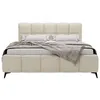 Image de Paulito - lit coffre queen size - 160x200 cm - sommier inclus - en velours - Beige
