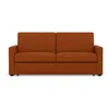 Image de Julia - canapé lit 3 places convertible express couchage quotidien 140 cm matelas 14 cm en tissu - Rouille
