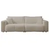 Image de Nicole - Canapé droit 3 places convertible avec coffre en tissu - Taupe