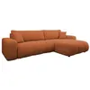 Image de Nicole - Canapé d'angle réversible 5 places convertible avec coffre en tissu - Rouille