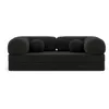 Image de Nebula - Canapé 3 places convertible en velours texturé - Gris