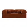 Image de Nebula - Canapé 3 places convertible en velours texturé - Terracotta