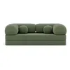 Image de Nebula - Canapé 3 places convertible en velours texturé - Vert sauge