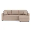 Image de Cyrus - Canapé d'angle réversible 4 places - convertible avec coffre - en simili - Beige
