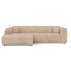 Image de Curtis - canapé d'angle gauche 4 places en simili - Beige