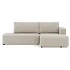 Image de Topaze - canapé d'angle droit 4 places convertible avec coffre en velours côtelé - Beige