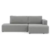 Image de Topaze - canapé d'angle droit 4 places convertible avec coffre en velours côtelé - Gris clair