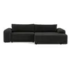 Image de Rebecca - canapé d'angle droit 4 places convertible avec coffre en velours texturé - Gris Anthracite
