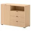 Image de Judy - buffet bas 106 cm - 1 porte, 3 tiroirs et 1 niche - Bois