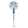 Image de Ventilateur sur pied 16''/40 cm avec fonction turbo boost 70w blanc noir bleu