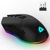 Image de KLIM Blaze - Souris Gamer sans Fil RGB - Rechargeable - Capteur Haute Précision 6000 DPI avec Batterie Longue Durée - Noire