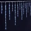Image de Rideau lumineux extérieur 600 LED blanc froid - Dim : L.1000 x l.0,5 x H.36 cm -PEGANE-