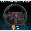 Image de Subsonic ? Volant Superdrive 270 GT-5 - Volant PS5 LED double sticks, rotation 270 , avec pédales et palettes au volant. Compatible PS5 et PC - Noir