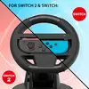 Image de Subsonic - Volant de course pour Joy-Con Nintendo Switch et Switch 2 - Volant pliable avec stand et support ventouses compatible Joycon Switch et Switch 2 - Noir