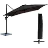 Image de Parasol déporté MOLOKAI carré 3x3m noir + housse