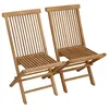 Image de Lot de 2 chaises de jardin en teck LOMBOK