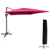 Image de Parasol déporté MOLOKAI carré 3x3m fuchsia + housse