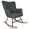 Image de Fauteuil à bascule en tissu boucle gris KAIRA