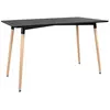 Image de Table rectangulaire 120 × 70cm noire PIA
