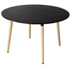 Image de Table ronde 120cm noire MARTHA